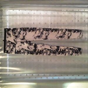 Balance Collection White Gray Black Marble Tie Dye Leggings Size Small